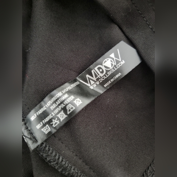 Dolls Kill Widow Darkly Devoted Dress Mini Utility sz Large - Picture 4 of 8